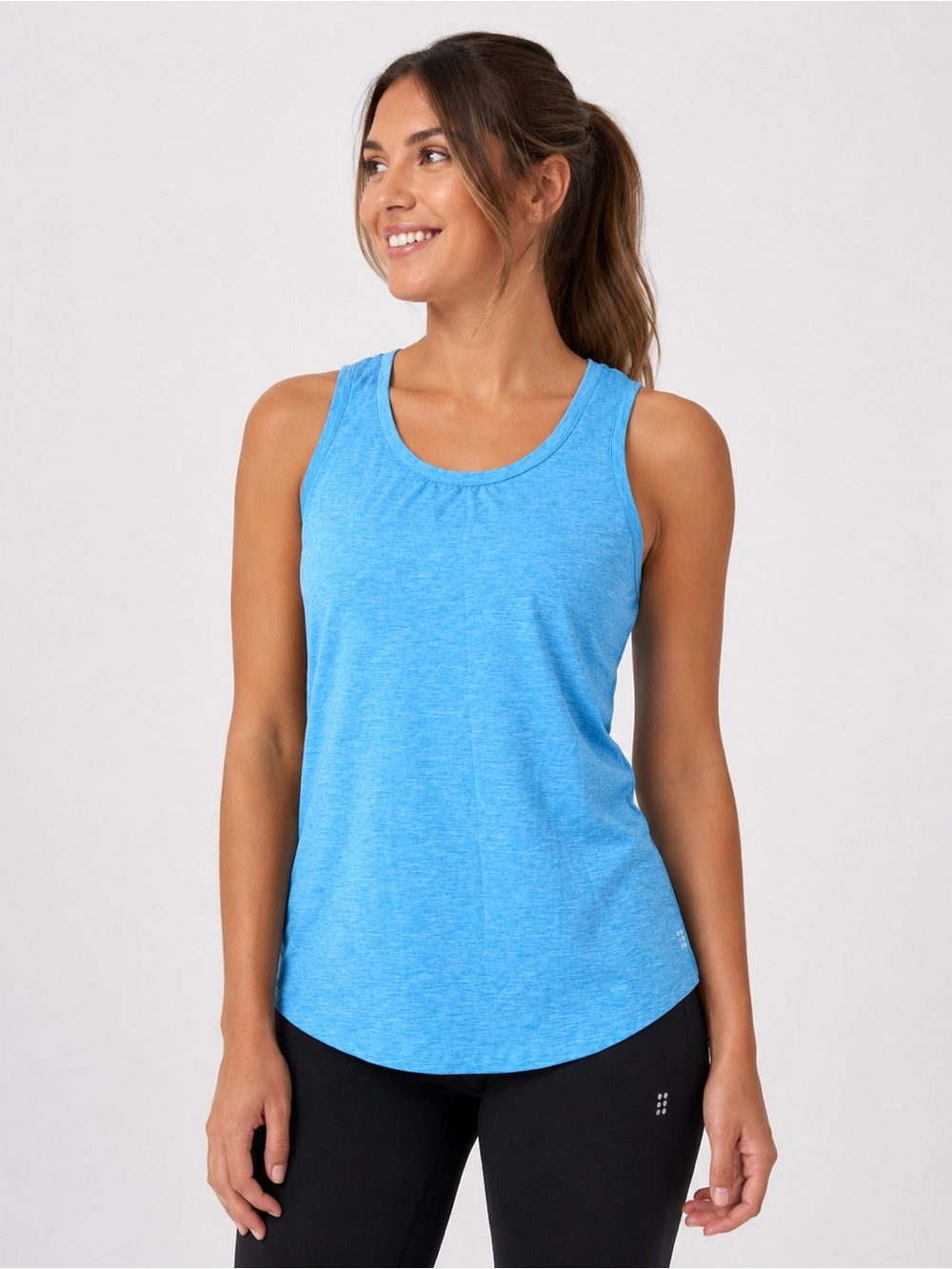 Title Nine Women’s Athletic Tank Top Blue Sleeveless Workout Running Size Small